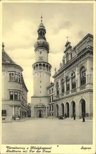 Sopron Stadtturm mit Tor der Treue Kat. Sopron