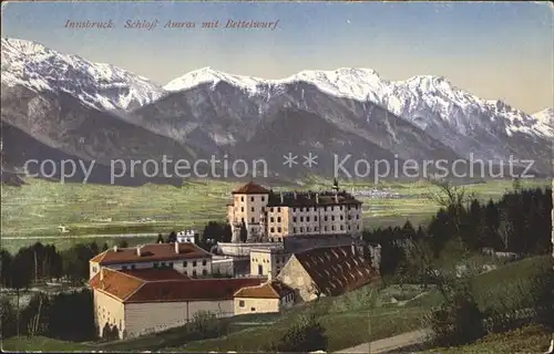 Innsbruck Schloss Amras mit Bettelwurf Kat. Innsbruck