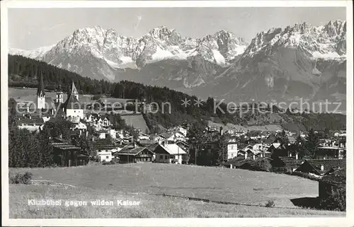 Kitzbuehel Tirol mit Wilden Kaiser Kat. Kitzbuehel