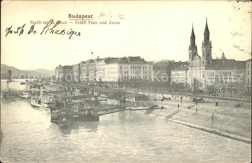 Budapest Petoefi Platz und Corso Kat. Budapest