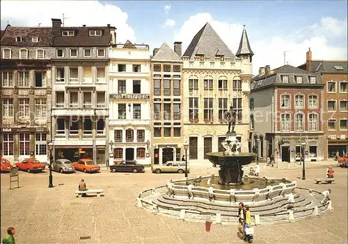 Aachen Markt mit Marktbrunnen Kat. Aachen