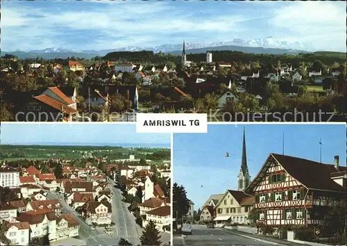 Amriswil TG Panorama Stadtblick Strassenpartie Kat. Amriswil