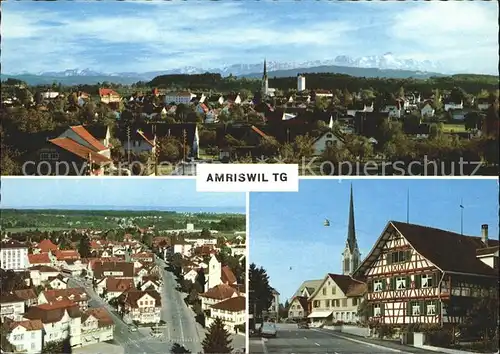 Amriswil TG Panorama Ortsansicht Strassenpartie Kat. Amriswil