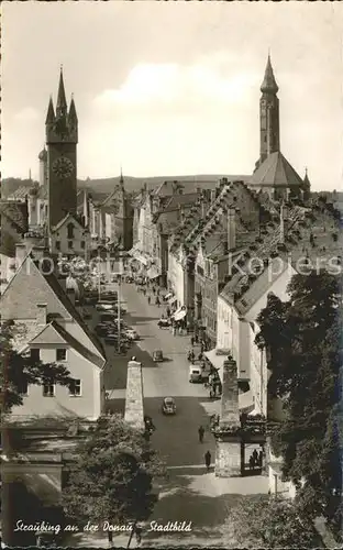 Straubing Stadtbild Fliegeraufnahme Kat. Straubing