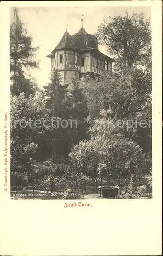 Maulbronn Kloster Faust Turm Kat. Maulbronn