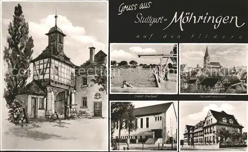 Moehringen Stuttgart Freibad Kat. Stuttgart