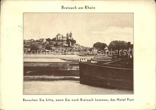 Breisach Rhein Hotel Post Kat. Breisach am Rhein