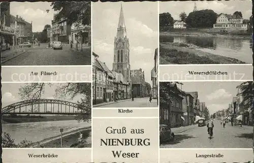 Nienburg Weser Weserbruecke langestrasse Weserschloesschen Kat. Nienburg (Weser)