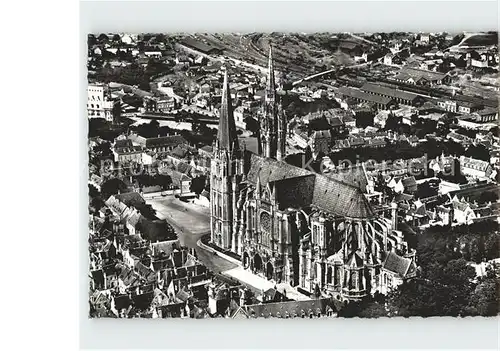 Chartres Eure et Loir La Cathedrale Fliegeraufnahme Kat. Chartres