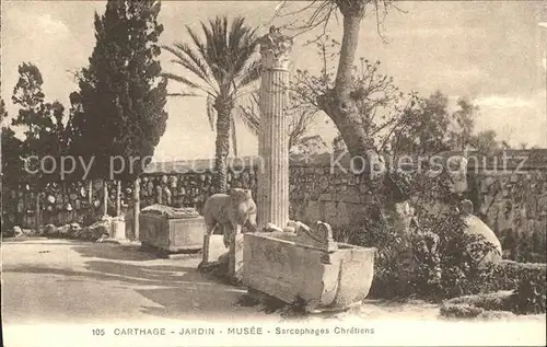 Carthage Karthago Jardin Musee Sarcophages Chretiens  Kat. Tunis