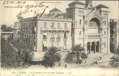 Tunis Cathedrale Gare Italienne Kat. Tunis