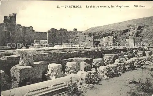 Carthage Karthago Theatre romain Chapiteaux Kat. Tunis