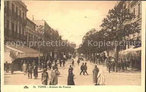 Tunis Avenue de France  Kat. Tunis