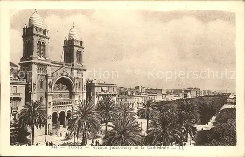 Tunis Avenue Jules Ferry Cathedrale Kat. Tunis