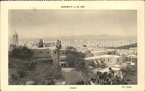 Tunis Agenda P.L.M. 1929 Kat. Tunis
