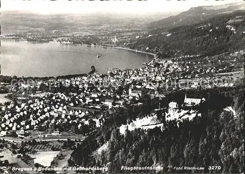 Bregenz Vorarlberg Gebhardsberg Fliegeraufnahme Foto Risch Lau Nr. 3270 Kat. Bregenz