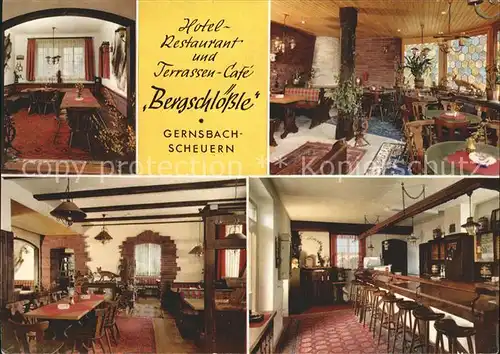 Scheuern Gernsbach Hotel Restaurant Bergschloessle  Kat. Gernsbach