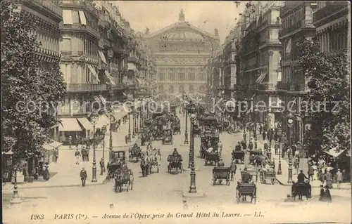 Paris Avenue de l Opera Grand Hotel du Louvre  Kat. Paris