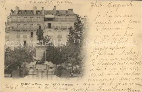 Paris Monument de Francois Vincent Raspail Kat. Paris
