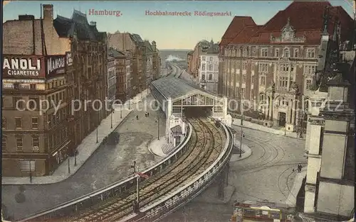 Hamburg Hochbahnstrecke Roedingsmarkt Kat. Hamburg