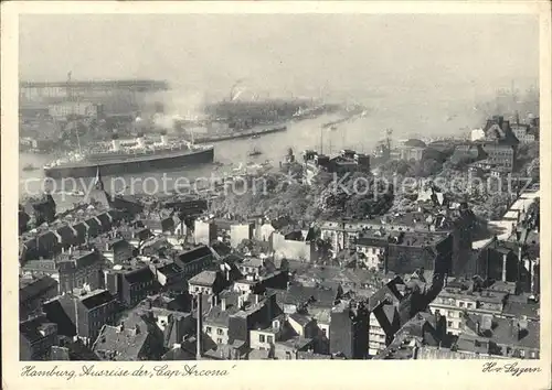 Hamburg Ausreise der Cap Arcona  Kat. Hamburg