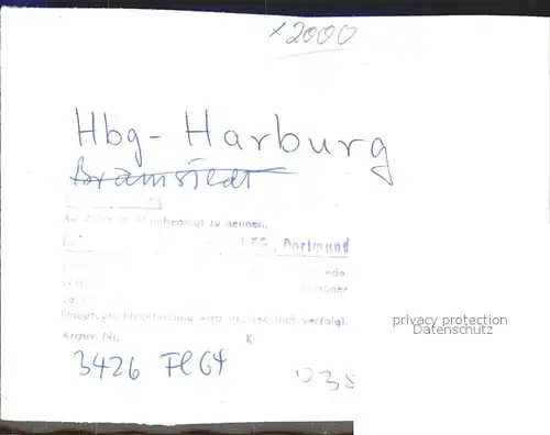 Hamburg Fliegeraufnahme Harburg Kat. Hamburg