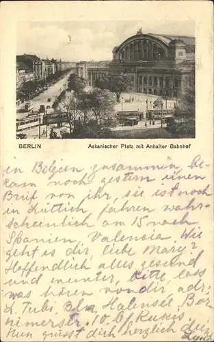 Berlin Askanischer Platz Anhalter Bahnhof  Kat. Berlin