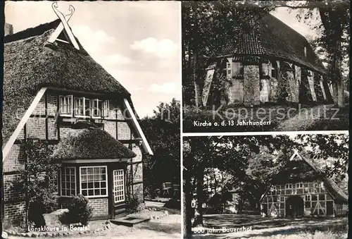 Bispingen Loensklause Borstel Kirche Bauernhof Kat. Bispingen Lueneburger Heide