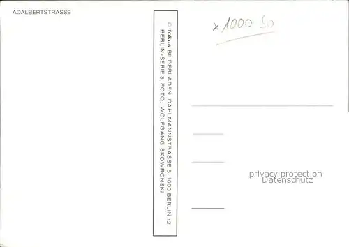 Berlin Adalbertstrasse Kat. Berlin