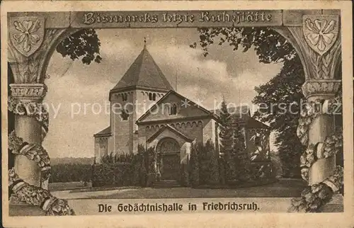 Friedrichsruh Aumuehle Gedaechtnishalle Bismarck Karte  Kat. Aumuehle