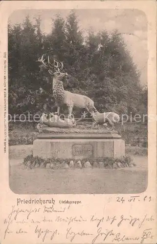 Friedrichsruh Aumuehle Hirschgruppe  Kat. Aumuehle