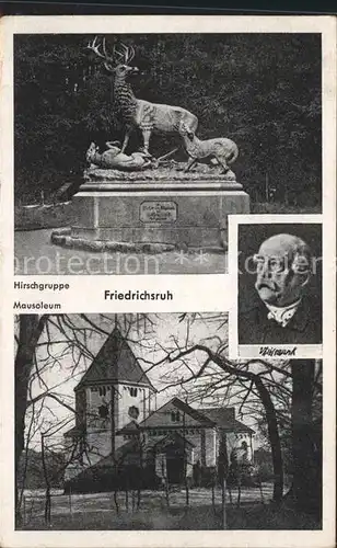 Friedrichsruh Aumuehle Hirschgruppe Mausoleum  Kat. Aumuehle