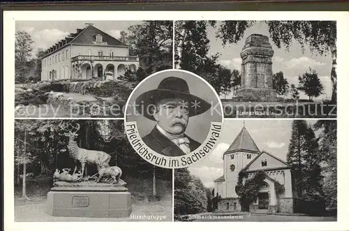 Friedrichsruh Aumuehle Bismarcksaeule Mausoleum Hirschgruppe Schloss  Kat. Aumuehle