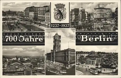 Berlin Unter den Linden Brandenburger Tor Rathaus Ehrenmal Kat. Berlin