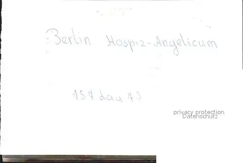 Berlin Hospiz Angelicum Kat. Berlin