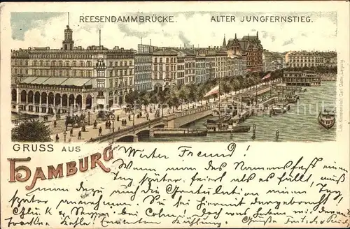 Hamburg Reesendammbruecke Alter Jungfernstieg Kat. Hamburg