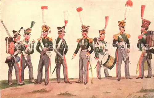 Hamburg Maerzfeier 6. Infanterie 1814 Aquarell Kat. Hamburg