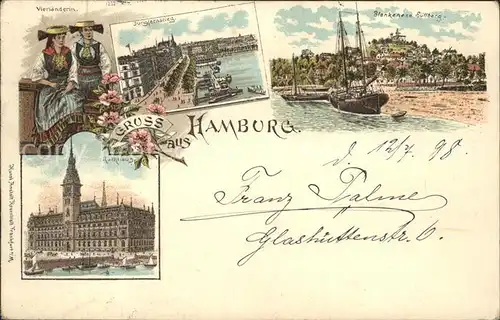 Hamburg Jungfernstieg Blankenese Suellberg Rathaus Kat. Hamburg