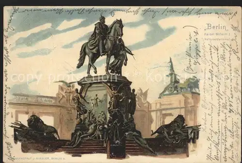 Berlin Kaiser Wilhelm I Nationaldenkmal Kat. Berlin