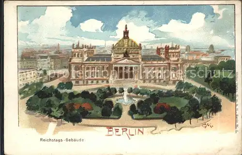 Berlin Reichstags  Gebaeude Kat. Berlin