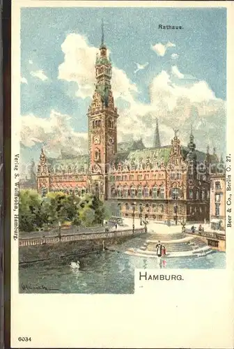 Hamburg Rathaus Kat. Hamburg