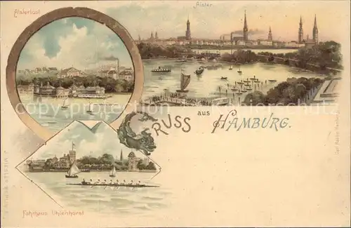 Hamburg Alster Faehrhaus Uhlenhorst Kat. Hamburg