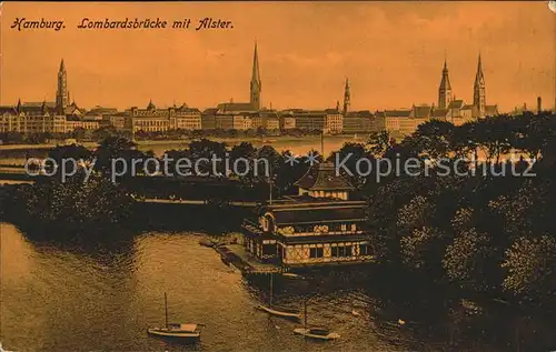 Hamburg Lombardsbruecke Alster Kat. Hamburg