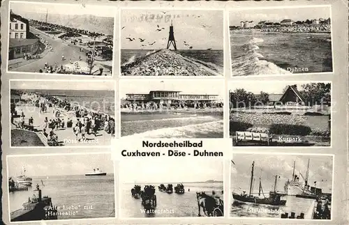 Cuxhaven Nordseebad Doese Strand Duhnen Alte Liebe mit Hanseatic Kurpark Kat. Cuxhaven