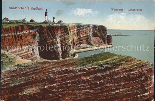 Helgoland Westkueste und Leuchtturm / Helgoland /Pinneberg LKR
