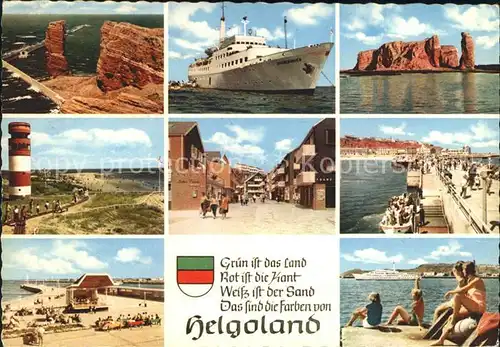 Helgoland Nordspitze mit lange Anna Landungsbruecke  / Helgoland /Pinneberg LKR