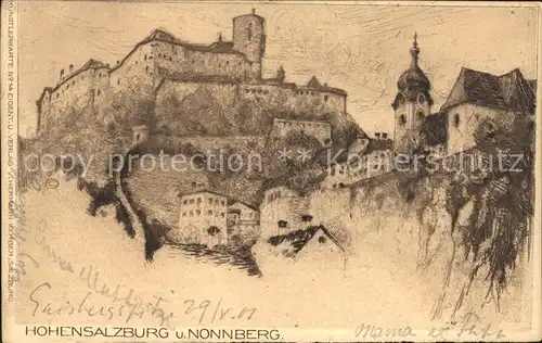 Hohensalzburg Hohensalzburg und Nonnberg  Kat. Salzburg