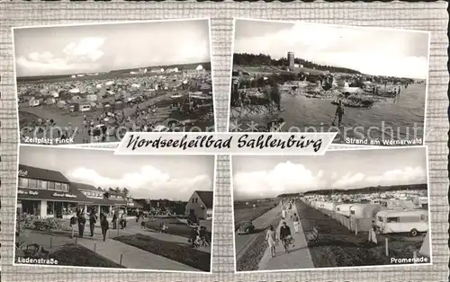 Sahlenburg Strand am Wernerwald Zeltplatz Ladenstrasse Kat. Cuxhaven