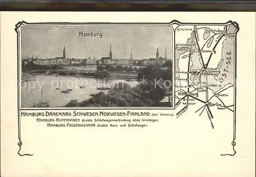 Hamburg Karte Kat. Hamburg
