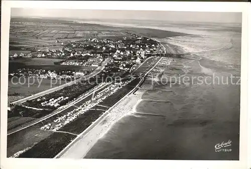 Cuxhaven Nordseebad Strand Fliegeraufnahme Kat. Cuxhaven